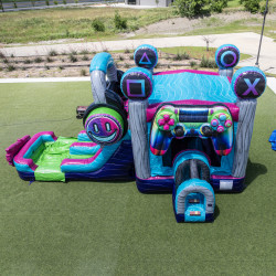 DJI 20250512151925 0001 D 1753296982 1 GLITCH Gamer 5 in 1 Bounce House with Dual Lane Slide Wet/Dr