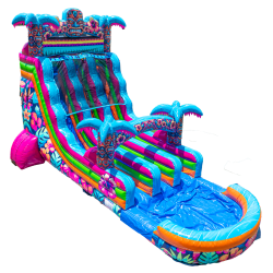 20ft Aloha Splash Dual Lane Water Slide